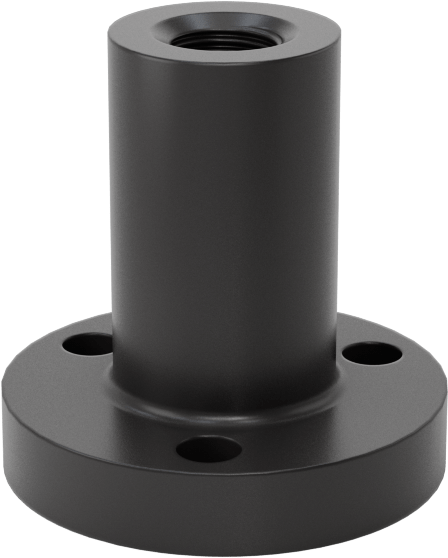 Ultra Hassas Kılavuz Vida için 1/4"-40 Dişli Flanşlı Somun — 1⁄4"-40, Somun, 1"