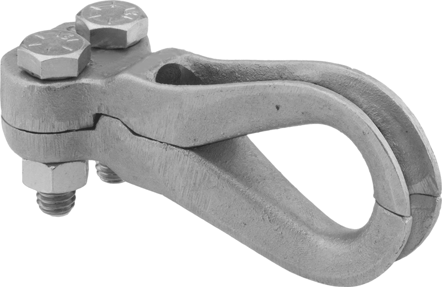 Kaldırma Amaçlı Olmayan Yüksükli Tel Halat Kelepçesi, Çelik, 3/8" Halat Çapı için — Halat Kelepçesi, Yüzük, 2,200 lb., 1 1⁄4"