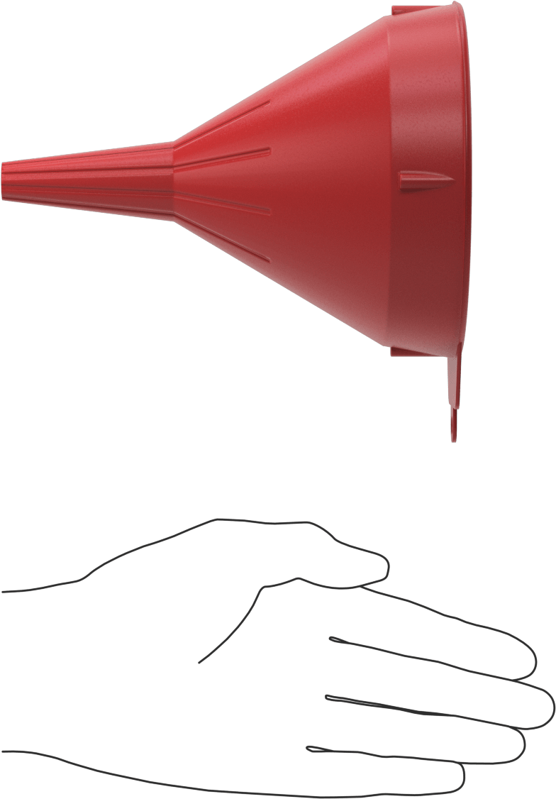 Filtreli Plastik Huni, 19 FL. oz. Kapasite