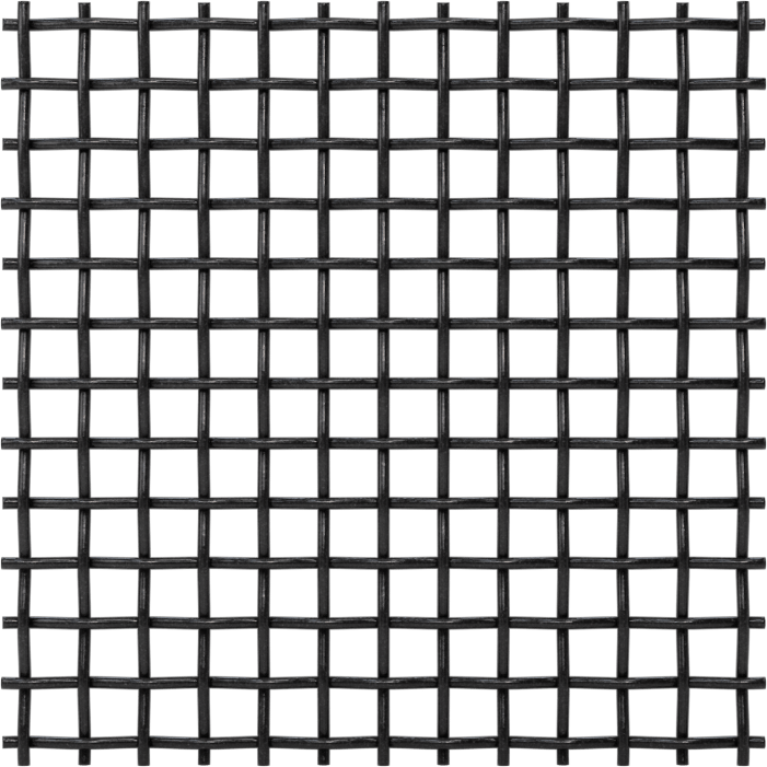 UV'ye Dayanıklı Plastik Filtre Ağı, Siyah, 11 x 11 Göz Boyutu, 72" Genişlik
