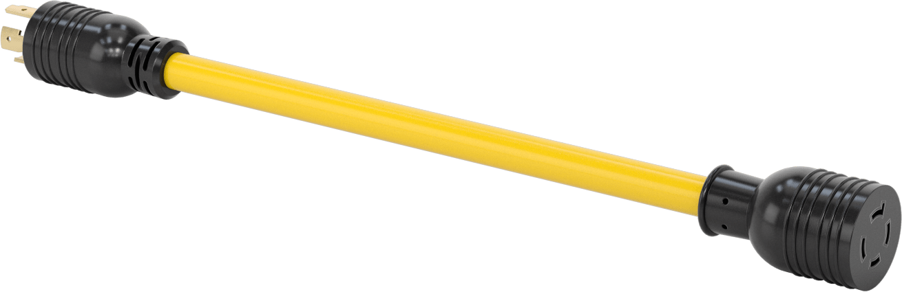 NEMA L14-30 Fiş x NEMA L14-20 Priz Adaptörü — 30 amp, 125V AC, 250V AC, 1 1⁄2 ft.