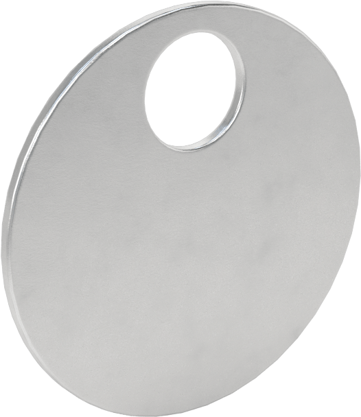 Metal Gravür ve Damgalama Etiketleri, Alüminyum Daire, 1-3/8" Çap — Daire, Alüminyum, Boş