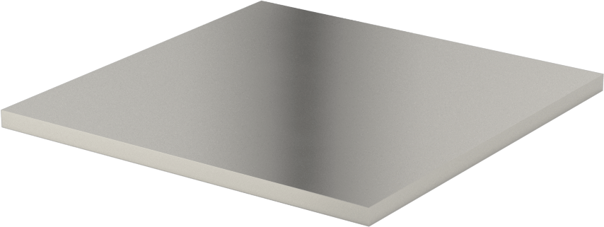 Sıkı Toleranslı, İşlenmesi Kolay 303 Paslanmaz Çelik Sac, 1/8" Kalınlık, 3" x 3"