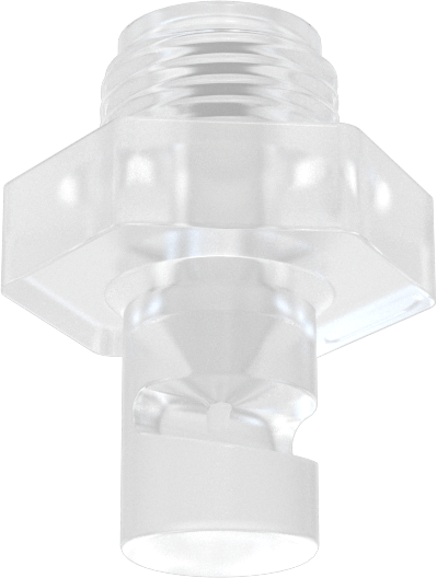 PFA Plastik Düz Püskürtme Nozulu, Ekstra Geniş Saptırmalı, 1/8 NPT Erkek, 0.1 gpm 20 PSI'da
