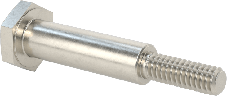Paslanmaz Çelik Altıköşe Başlı Omuzlu Vida, 3/8" Omuz Çapı, 1-5/16" Omuz Uzunluğu, 1/4"-20 Diş
