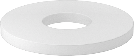 Delrin® Asetal Plastik Pul, 5 numaralı vida boyutu için, 0.140" İç Çap, 0.375" Dış Çap
