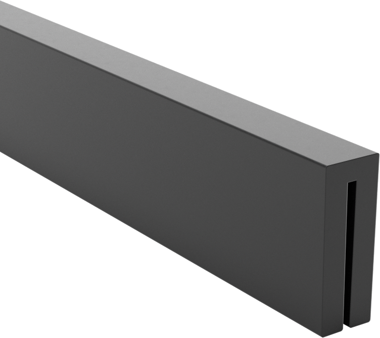 Neopren Kauçuk Kenar Çıtası, 1/32" Genişlik x 7/16" İç Yükseklik — 1⁄32", Siyah, 1⁄2"