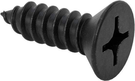 Siyah Oksit Çelik Phillips Havşa Başlı Vidalar, Sac Metal için, 12 Numaralı Boyut, 3/4" Uzunluk, 0.412 inç Baş Çapı