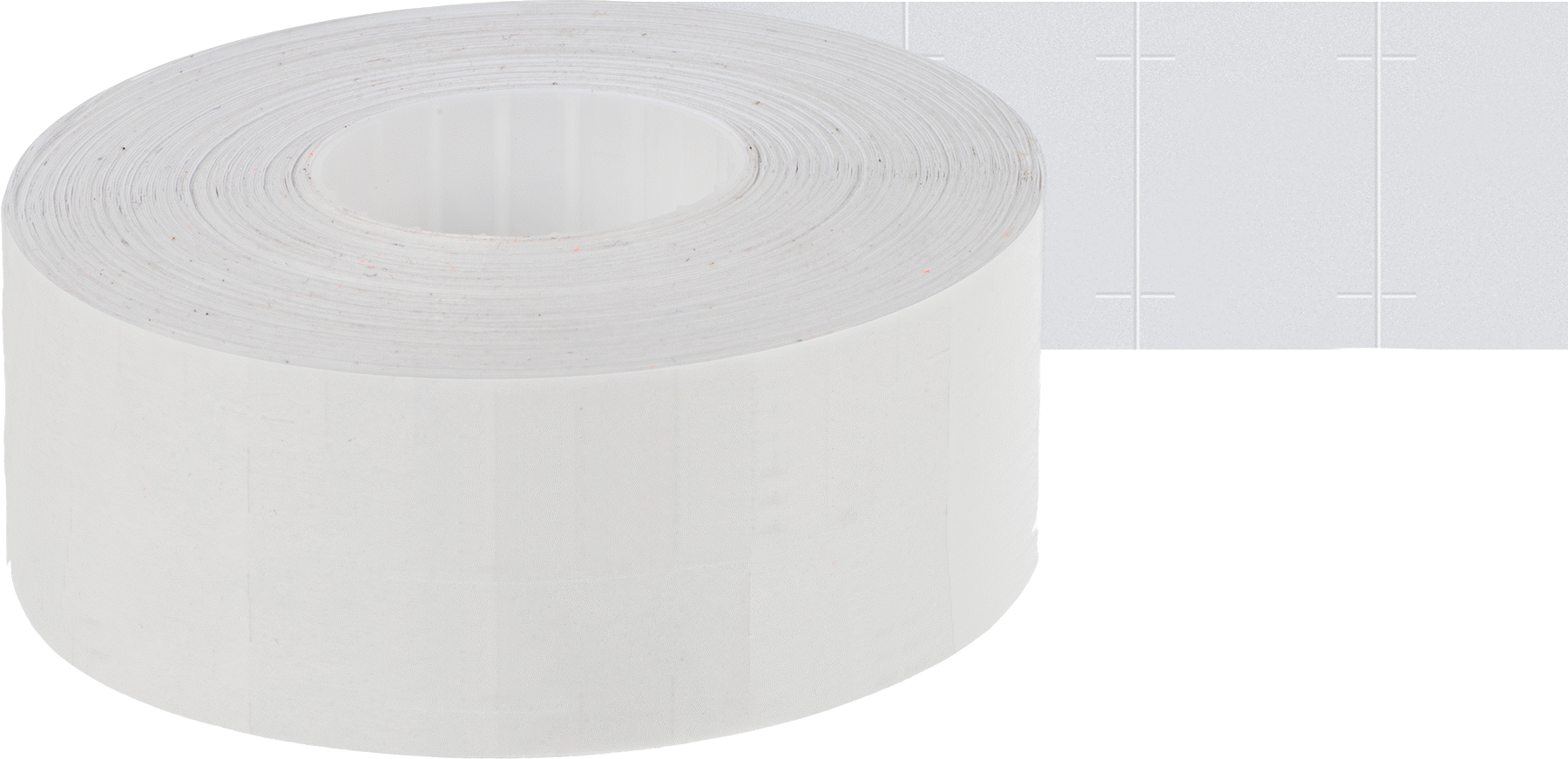 1" x 5/8" Primark Pan-20 Sato Mürekkep Etiket Yazıcı Tabancası için Beyaz Bant — Yapışkan Arka Yüz, 1", Beyaz