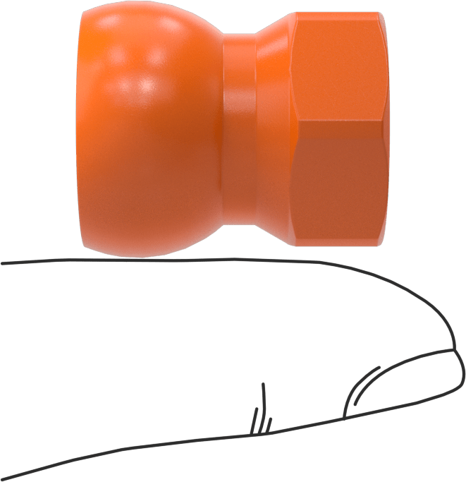 Konektör, Dişli 3/8" Havşalı Boru x Erkek 1/2" Loc-Line Soğutma Suyu Hortumu