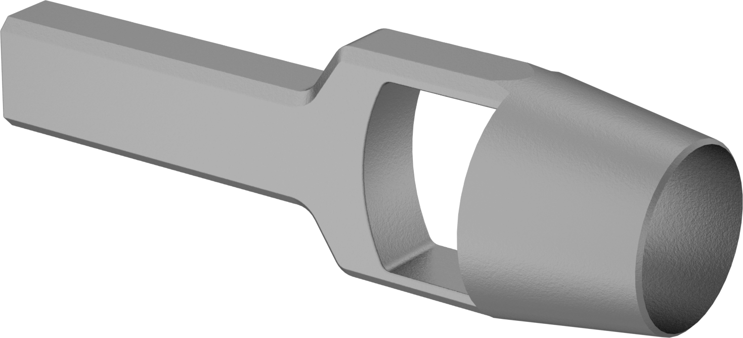 Çekiçle Çalışan Delgeç, 39 mm Delik Çapı için — Yuvarlak, Çekiçle Çakılan, Pirinç, Bakır, Kumaş, Deri, Kauçuk