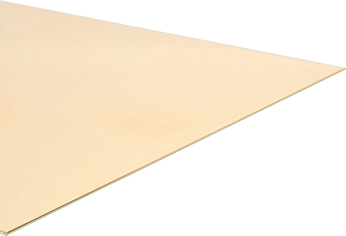 Ayna Gibi Kaynaklanabilir Denizcilik Sınıfı 464 Pirinç, 12 inç x 12 inç Levha, 0.0320" Kalınlık