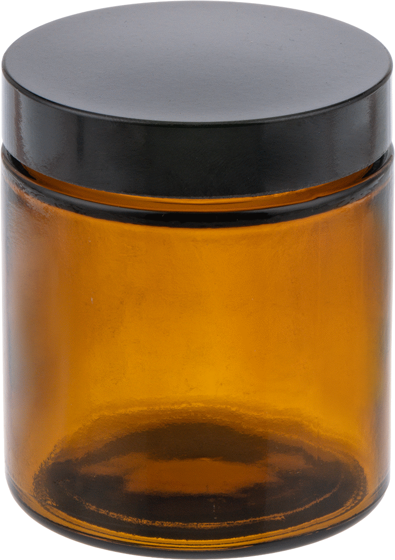 Kehribar Rengi Cam Kavanoz, Kaplamalı Kağıt Conta, 4 FL oz/120 ml Kapasite — Glass, Paper, Phenolic, Plastic, Soda-Lime Glass, 4 fl. oz.,…