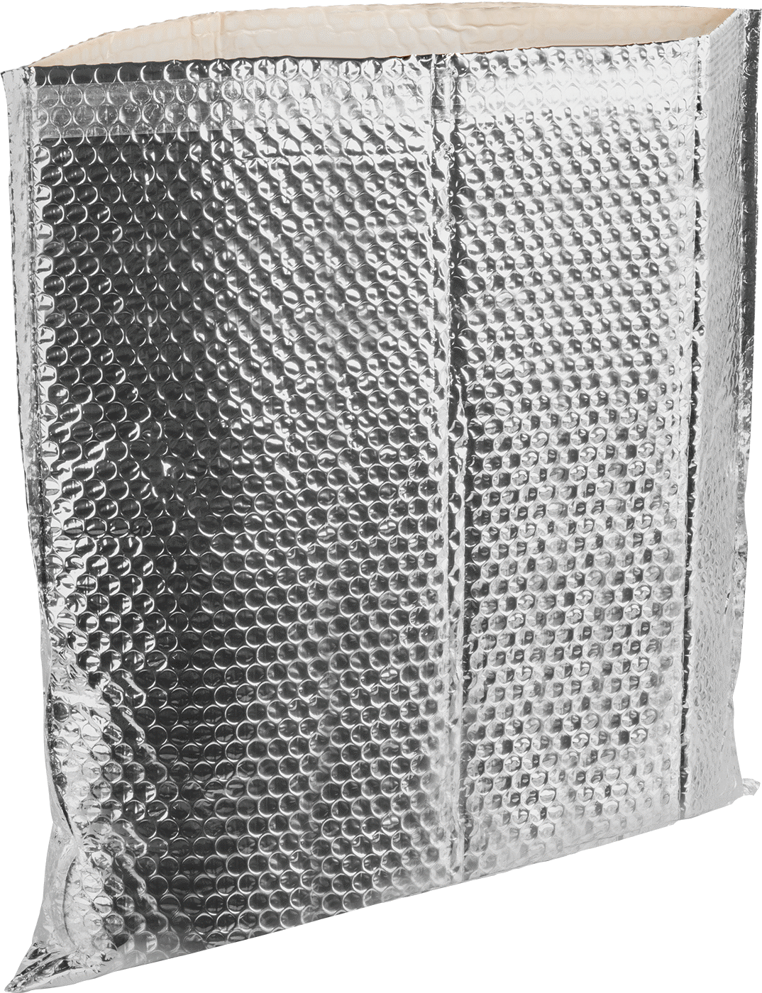 12" Uzunluk x 12" Genişlik x 12" Yükseklik Yalıtımlı Kabarcık Nakliye Kutusu İç Koruyucusu — Metalize Polietilen, Gümüş
