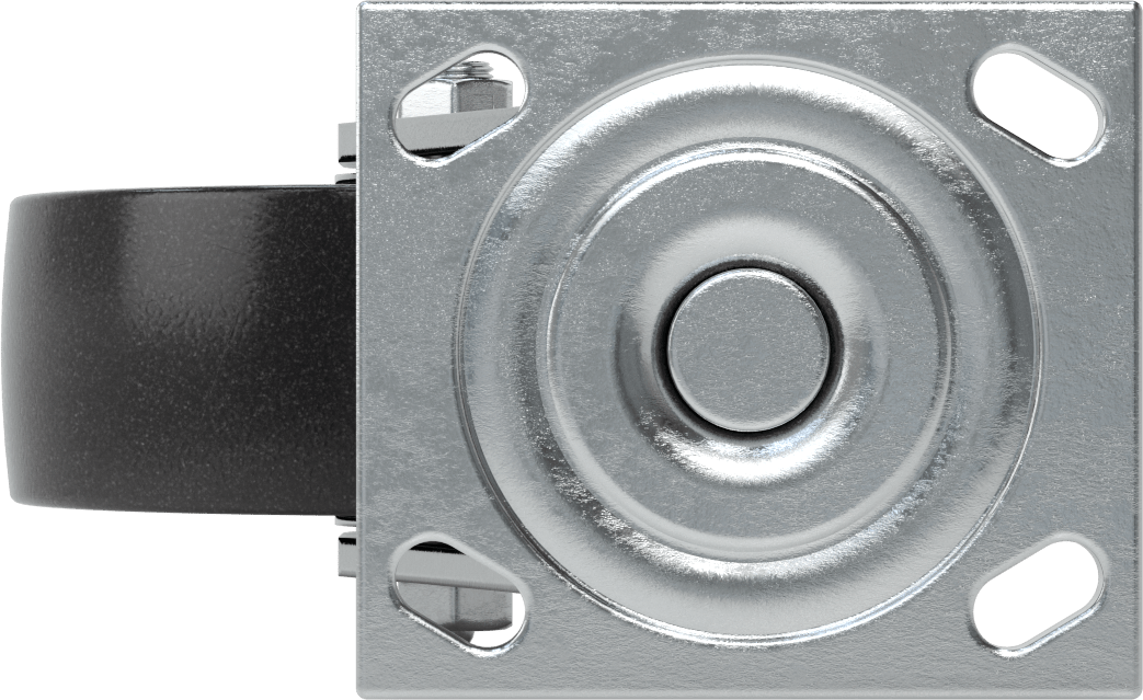 4-1/2" x 4" Montaj Plakalı Samson Tekerlek, 6" Çaplı Polipropilen Tekerlekli Döner Tekerlek, Açık Rulman