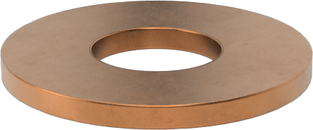 Pirinç Mil. Spes. Pul, 3 Numaralı Vida için, 0.105" İç Çap, 0.25" Dış Çap, 0.013"-0.019" Kalınlık — Pirinç, 0.250", 0.105"