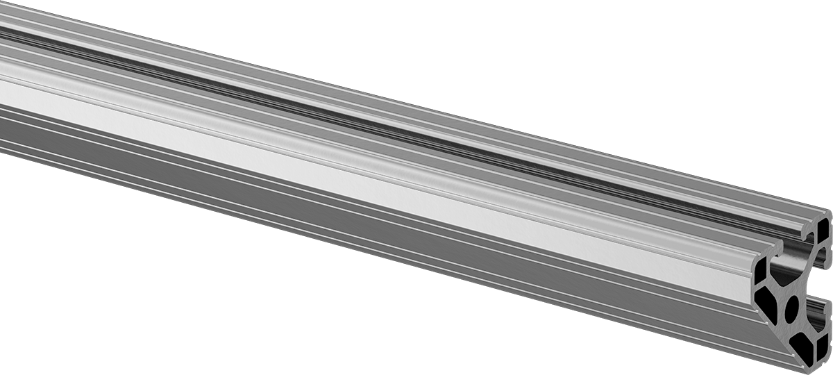T-Yivli Çerçeve, Tek Açılı İki Yuvalı Ray, 1-1/2" Yükseklik x 1-1/2" Genişlik — 1 1/2", 1 1/2", İçi Boş