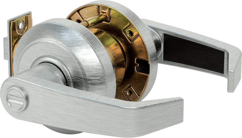 Sargent 6500 Kapı Kolu, Düğme Kilitli, 2-3/8" Boğaz Mesafesi
