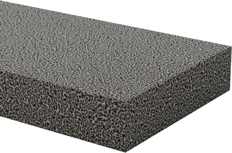 Ekstra Dayanıklı Süper Yastıklama Köpüğü, Pürüzsüz Polietilen Şerit, 2" x 48", 1/2" Kalınlık, Gri