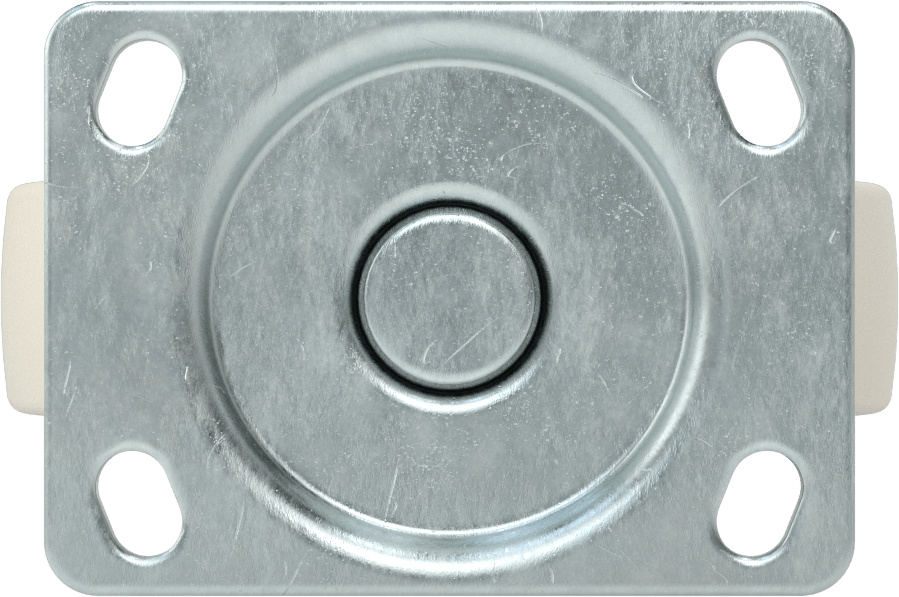 3-3/4" x 2-3/4" Plakalı Parlak Yüzeyli Tekerlek, 5 inç Çapında Naylon Tekerlekli Sert
