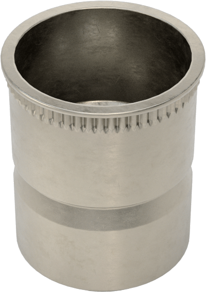 Düşük Profilli Pop Somun, Kalay-Çinko Kaplı Çelik, 1/2"-13 İç Diş, 0.935" Uzunluk — 1⁄2"-13, Manşon, Çelik