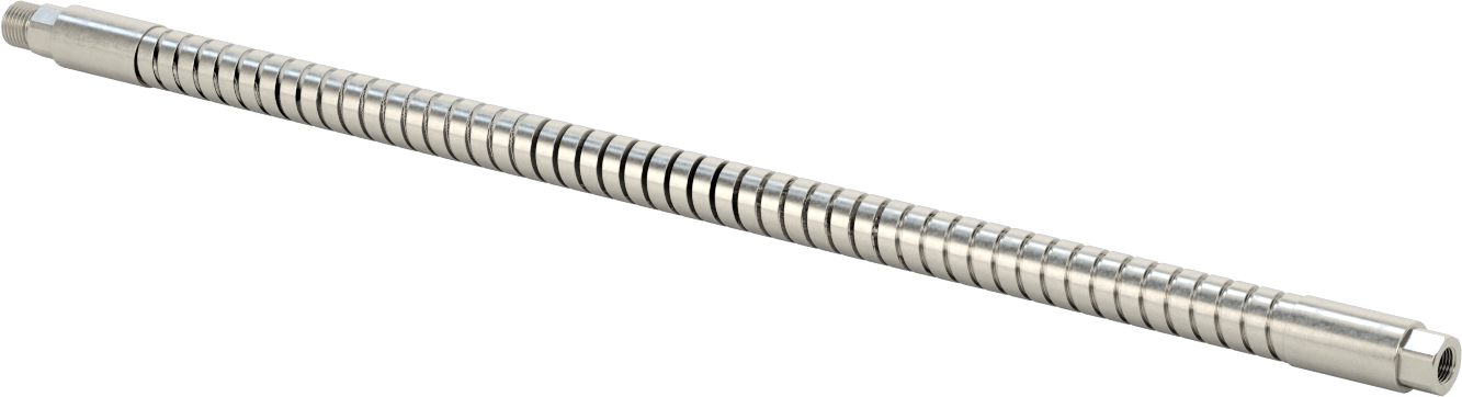 Bükülüp Sabit Kalan Hava Nozulu için 1/4 NPT Dişi Çıkışlı 19" Uzunluğunda 304 Paslanmaz Çelik Hortum — 1⁄4, 304 Stainless Steel, Stainles…