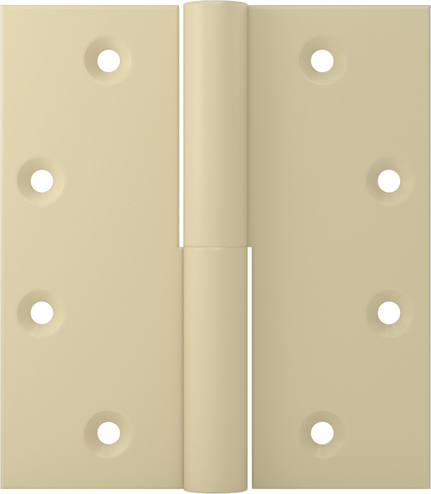 Kaldırmalı Giriş Kapısı Menteşesi, Astarlı Çelik, 4-1/2" x 2" Kapı Kanadı, Sol Yan Kapı Montajı