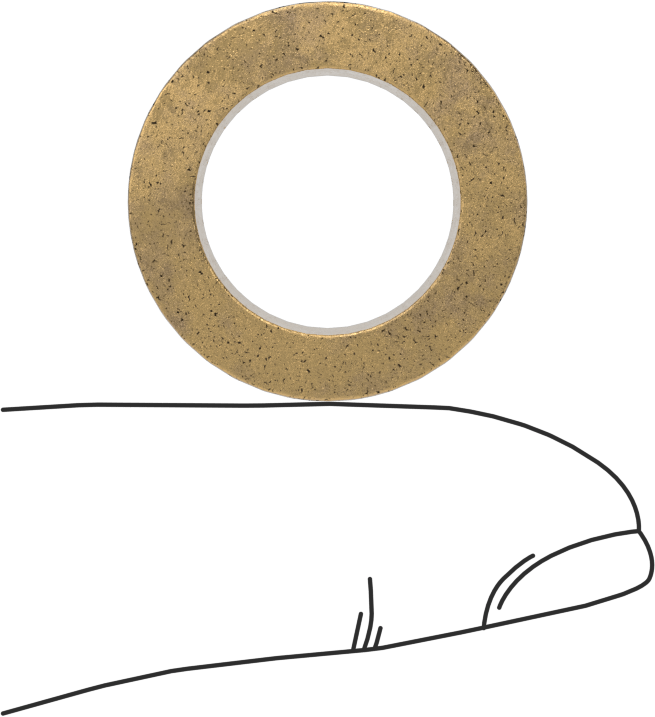 Yağ Dolgulu 841 Bronz Flanşlı Burçlu Yatak, 5/8" Mil Çapı ve 3/4" Muhafaza İç Çapı için, 3/8" Uzunluk