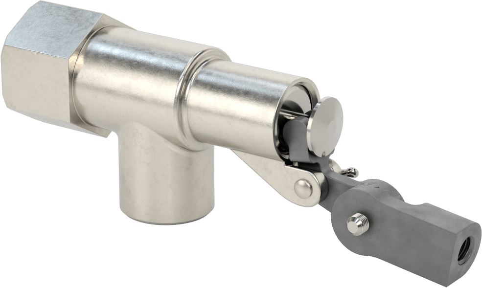 Kimyasallar için Şamandıralı Vana Gövdesi, Teflon®PTFE Contalı, 1 NPT Dişi Giriş x Çıkış
