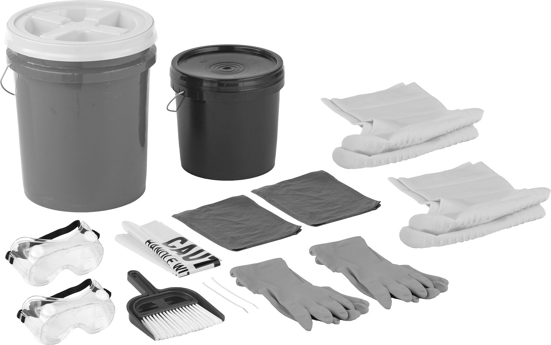 Ağır Kimyasal Dökülme Kontrol Kitleri, Hidroflorik Asit ile Kullanım için, 5 Galonluk Plastik Kova