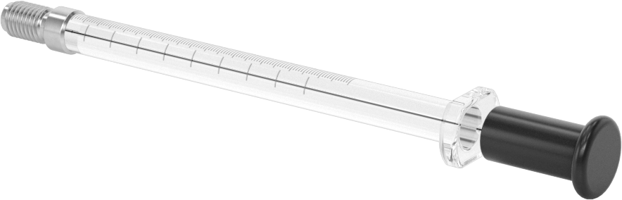 Cam Şırınga, Dişli Bağlantılı, PTFE Piston, 0.01 ml Kapasite