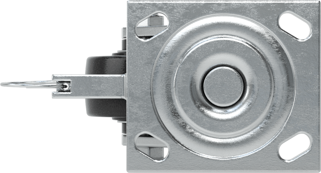 4-1/2" x 4" Montaj Plakalı Samson Tekerlek, Döner Kilitli ve 3-1/4" Çapında Fenolik Tekerlekli Döner