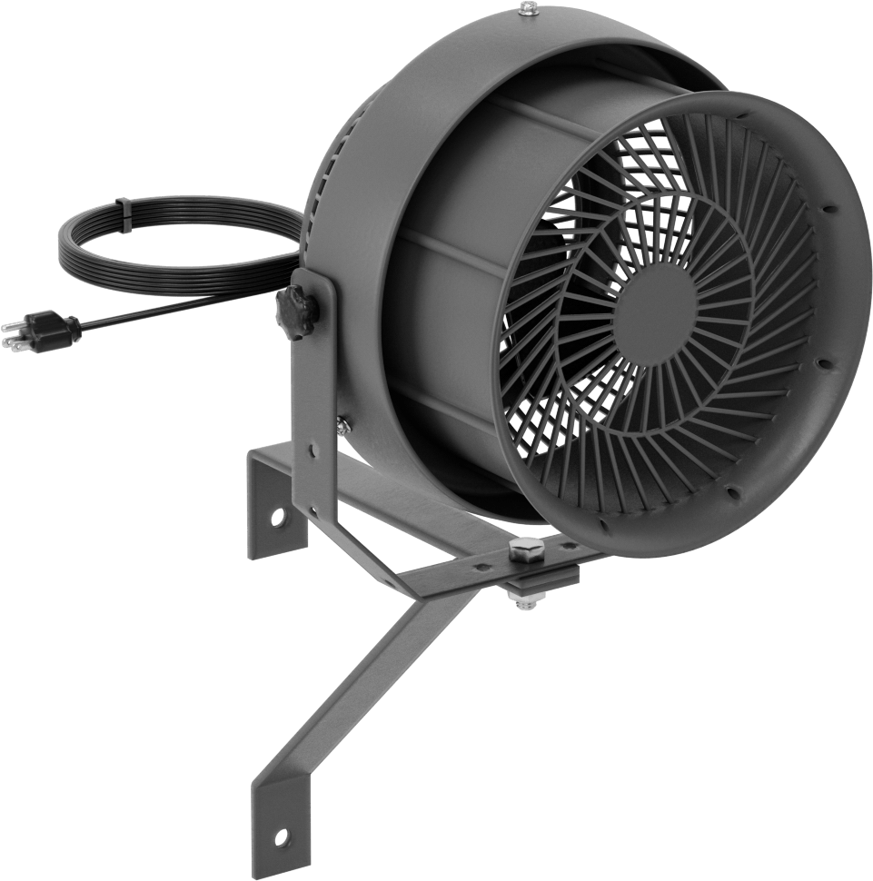 Duvara Monte Jet-Stream Fan, 120V AC, 10" Bıçak Çapı
