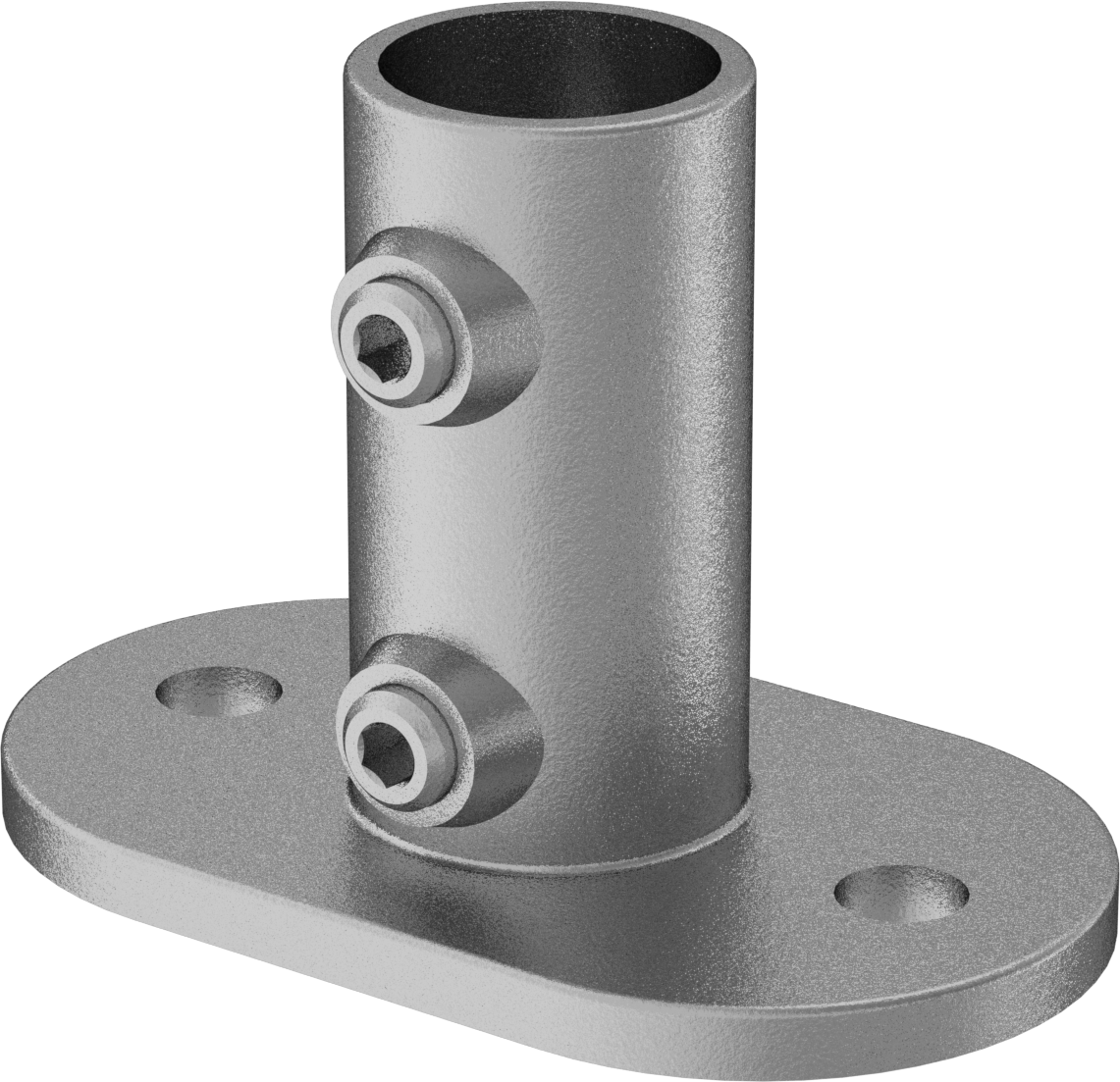 Galvanizli Demir Kayar Ray Bağlantı Parçası, 1-3/8" Ray Dış Çapı için Oval Ray Ucu