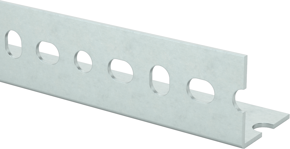 Cıvatalı Çerçeve, L-Şekilli Ray, Çinko Kaplı Çelik, 1-1/2" x 1-1/2" Genişlik