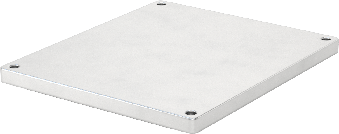 Devre Kartı Muhafazası için 8" x 6-7/8" Su Geçirmez Uç Kapağı — Alüminyum, 7 3⁄4", 6 1⁄2"