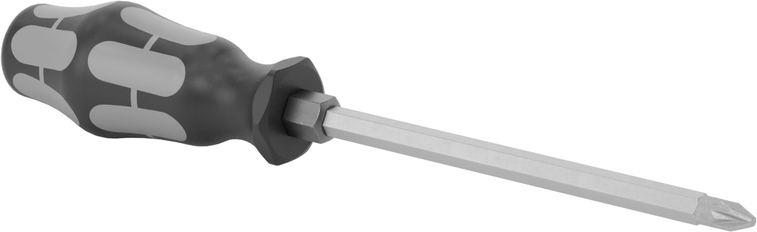 Yivli Uçlu Tornavida, 3 Numaralı Pozidriv® Tahrik, 10-1/4" Toplam Uzunluk — No. 3, Sürücü, Ultra Grip