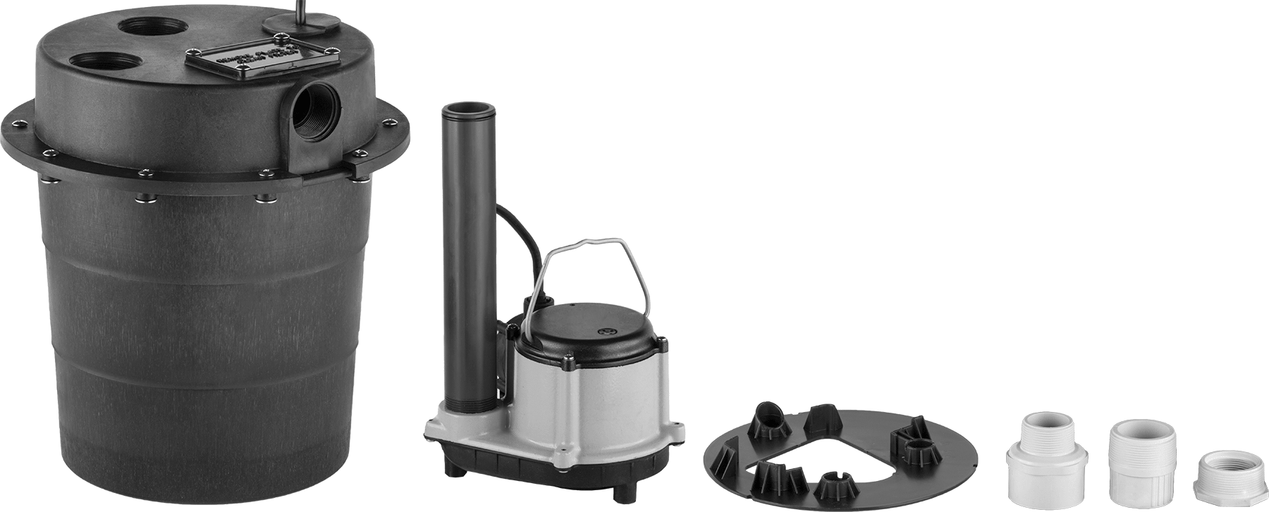 Su için Havzalı 1/3 hp Tahliye Pompası, 3-1/2 Galon Kapasite