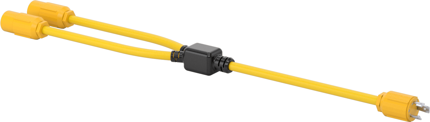 NEMA L6-30 Fiş x NEMA L6-20 Priz Adaptörü — 30 amp, 250V AC, 3 ft.