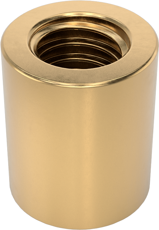 Kılavuz Vida için M20 x 4 mm Dişli Hassas Yuvarlak Somun — M20, 4 mm, 1 1⁄2"