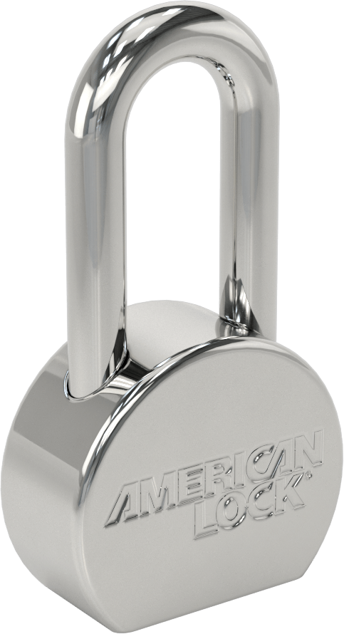 Katı Krom Kaplı Çelik Gövde Asma Kilidi, Ekstra Boşluklu, American Lock 701, Aynı Anahtarlı — Aynı Anahtarlı, 7/16", Diğer Anahtar Numaralar