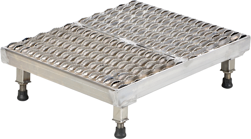 Paslanma ve Aşınmaya Dayanıklı Çalışma Platformu, 7"-9" Toplam Yükseklik, 24" Genişlik x 19" Derinlik