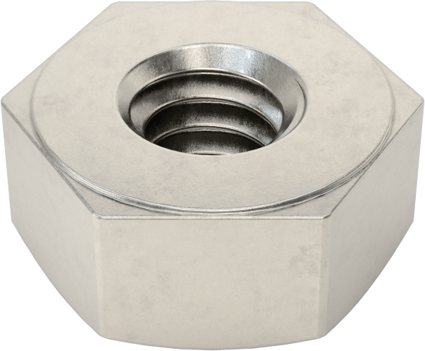 Paslanma ve Aşınmaya Dayanıklı 18-8 Paslanmaz Çelik Ağır Profilli Altıköşe Somun, Yüksek Basınçlı Uygulamalar için, 1/4"-20 Diş Boyutu