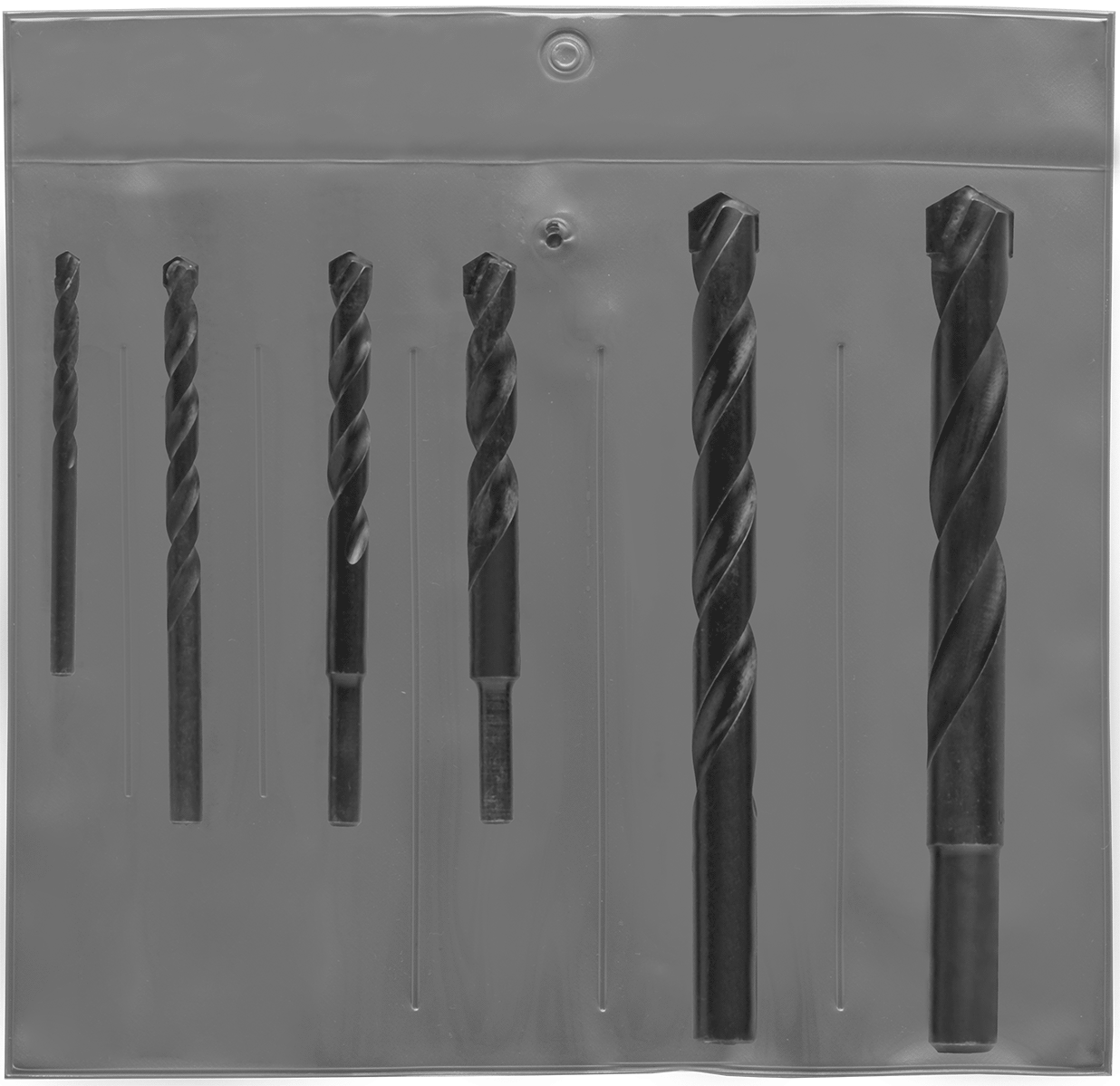 Yuvarlak Şaftlı Karbür Uçlu Matkap Ucu Seti, Duvar ve Beton için, 6 Parça, 3/16" ila 5/8" Boyut