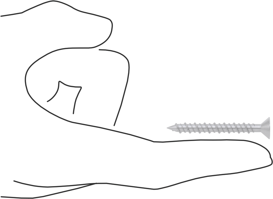 Duvar ve Beton için Diş Açan Vida, Gümüş Kaplı Çelik, Havşa Başlık, 3/16" Boyut, 1-3/4" Uzunluk