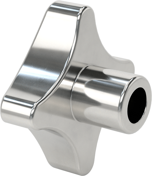 Paslanmaz Çelik Dört Kollu Topuz, 1/2" Çaplı 13/16" Derinlikli Delikli