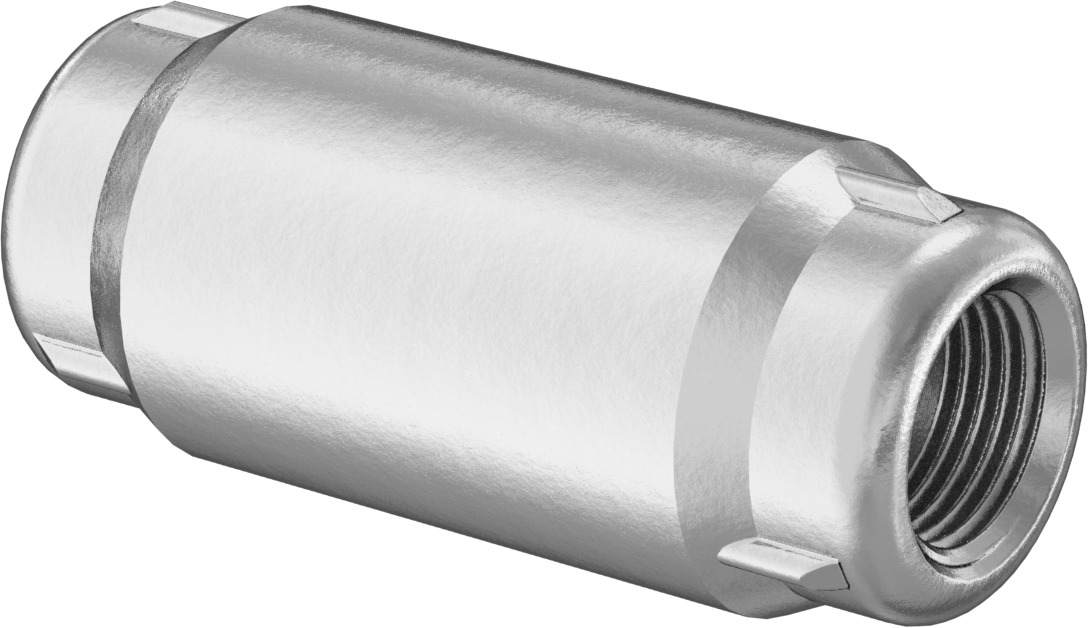 Pirinç Dişli Çekvalf, Nikel Kaplama, 303 Paslanmaz Çelik Yaylı Piston, 3/8 NPT Dişi