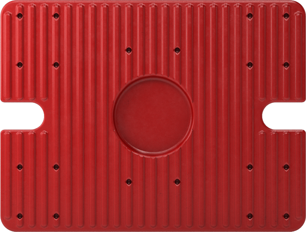 Neopren Titreşim Sönümleyici Cıvatalı Montaj, Çelik Tabanlı, Kırmızı, 1/2"-13, 2250 lb Kapasite, 1.63" Yükseklik