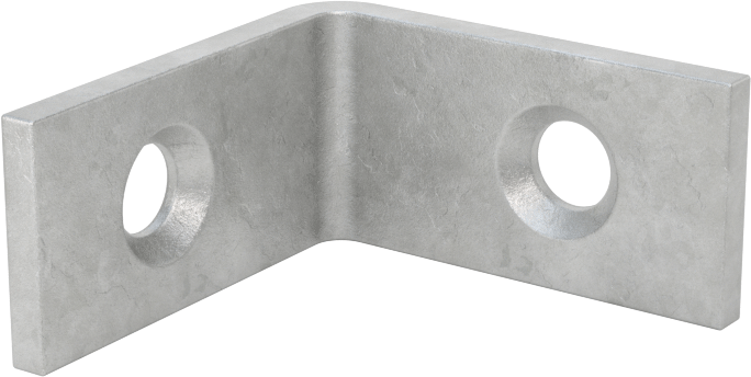 Galvanizli Çelik Köşe Braketi, 1" x 1" x 1/2"