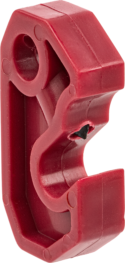 Kelepçeli DIN Rayı Montajlı Devre Kesici Kilidi, 1-3/4" Uzunluk x 3/8" Genişlik Toplam